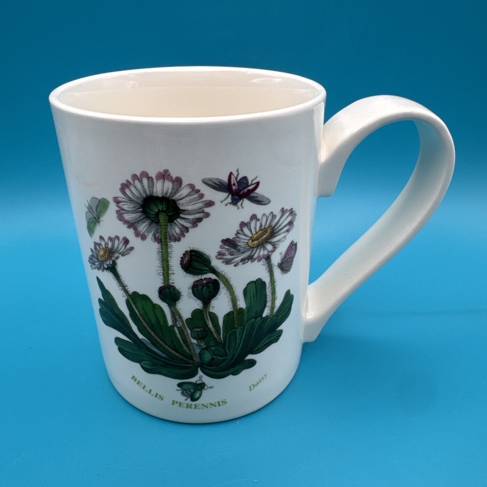 Portmerion Bontanic Garden Daisy Coffee Mug Tea Cup‎ Straight Sided 4"